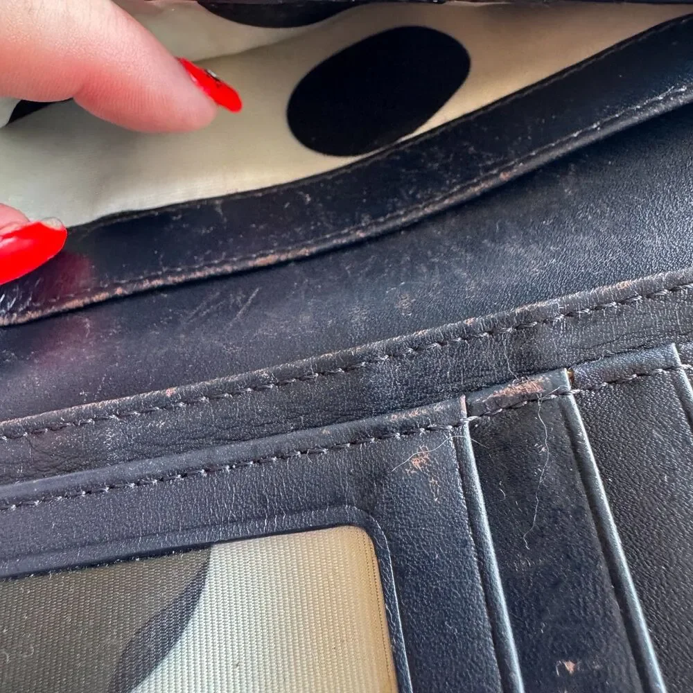 Kate Spade New York Large Slim Bifold Black Saffiano Leather Gold Hardware